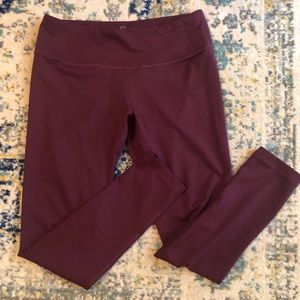 Wine 90 degree high rise full length leggings